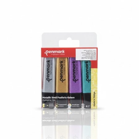 طقم الوان تحديد هايلايتر 4 لون | PENMARK